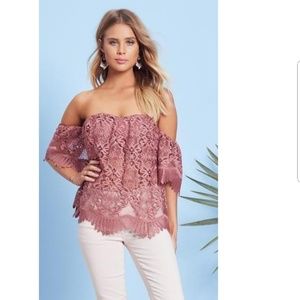 Lovers + friends lifes a beach top Mauve